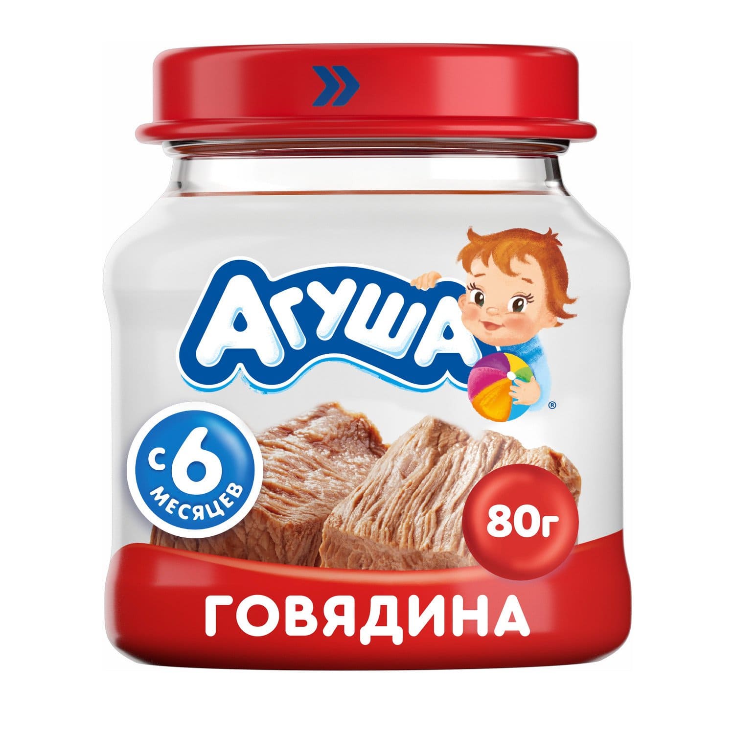 ПЮРЕ АГУША 80Г ИЗ ГОВЯДИНЫ ГОМОГЕНИЗИРОВАННОЕ СТ