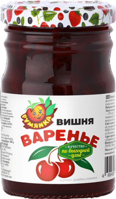 ВАРЕНЬЕ РУМЯНКА 250Г ВИШНЯ СТ