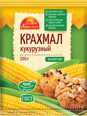 КРАХМАЛ РУССКИЙ АППЕТИТ 200Г КУКУРУЗНЫЙ