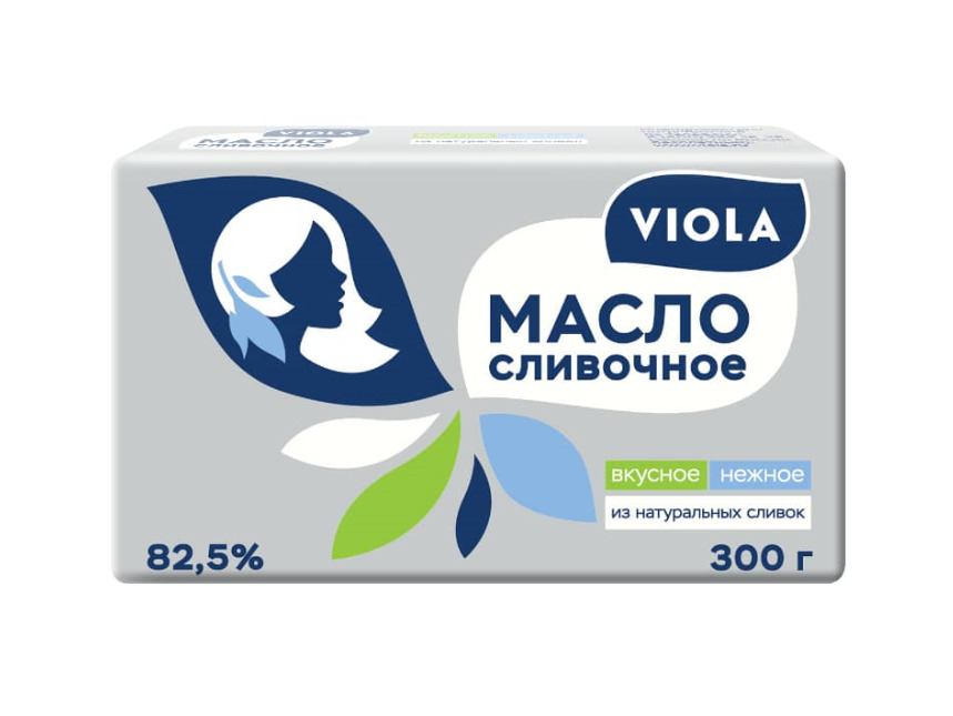 МАСЛО ВИОЛА 300Г СЛАДКОСЛИВОЧНОЕ 82,5% ФОЛЬГА
