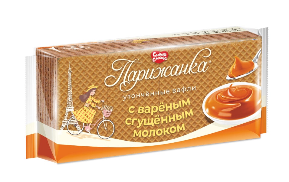 ВАФЛИ СЛАДКАЯ СЛОБОДА ПАРИЖАНКА 210Г С ВАР СГУЩ МОЛОКОМ Д/ДЕТ ПИТ