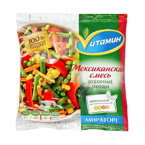 ЗАМОРОЗКА ОВОЩНАЯ МИРАТОРГ ВИТАМИН 400Г МЕКСИКАНСКАЯ СМЕСЬ