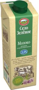 МОЛОКО СЕЛО ЗЕЛЕНОЕ 950МЛ 2,5% УЛЬТРАПАСТЕРИЗОВАННОЕ ТВА