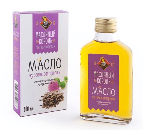 МАСЛО ИЗ СЕМЯН РАСТОРОПШИ МАСЛЯНЫЙ КОРОЛЬ 100МЛ НЕРАФ СЫРОДАВЛЕНОЕ СТ