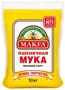 МУКА МАКФА ПШЕНИЧНАЯ ВС 10КГ