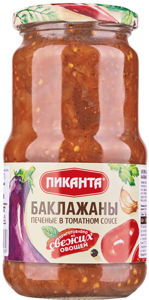 БАКЛАЖАНЫЙ ПИКАНТА 450Г ПЕЧЕНЫЕ В ТОМАТНОМ СОУСЕ СТ