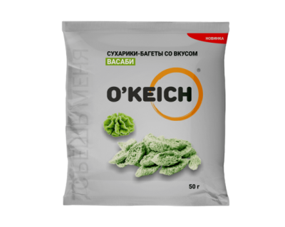 СУХАРИКИ-БАГЕТЫ ОКЕЙЧ 50Г БЕЛЫЕ СО ВКУСОМ ВАСАБИ