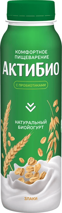 БИОЙОГУРТ АКТИБИО 1,6% 260Г СО ЗЛАКАМИ ОБОГАЩ ПИТЬЕВОЙ