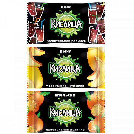ЖЕВАТЕЛЬНАЯ РЕЗИНКА КИСЛИЦА 4Г АССОРТИ