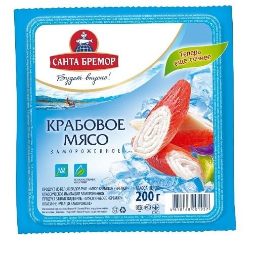 МЯСО КРАБОВОЕ БРЕМОР 200Г КЛАССИЧЕСКОЕ
