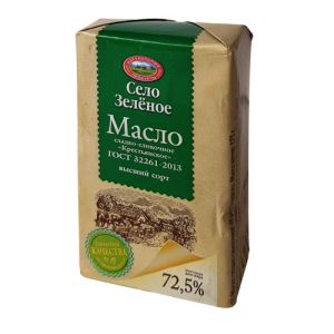 МАСЛО СЛИВОЧНОЕ СЕЛО ЗЕЛЕНОЕ 82,5% 175Г ФОЛЬГА