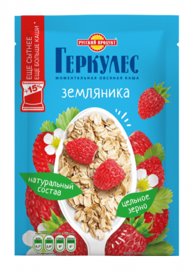 КАША РУССКИЙ ПРОДУКТ 40Г МОМЕНТАЛЬНАЯ ОВСЯНАЯ С ЗЕМЛЯНИКОЙ