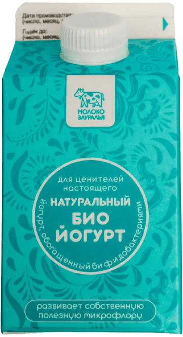 БИОЙОГУРТ МОЛОКО ЗАУРАЛЬЯ 2,5% 450Г ПЮРПАК