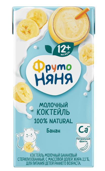КОКТЕЙЛЬ МОЛОЧНЫЙ ФРУТОНЯНЯ 0.2Л 2,1% БАНАН Д/П