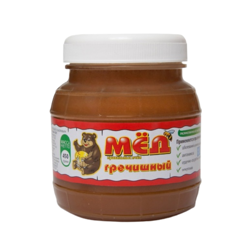 МЕД МЕДОВАЯ КОМПАНИЯ 450Г ГРЕЧИШНЫЙ С РАЗНОТРАВЬЕМ ПЛАСТ