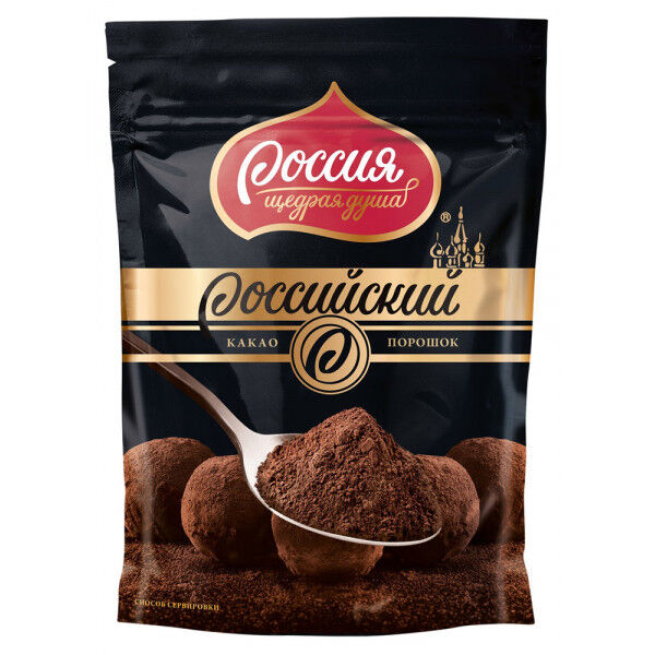 КАКАО-ПОРОШОК РОССИЯ ЩЕДРАЯ ДУША РОССИЙСКИЙ 100Г ГОСТ