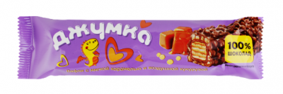 БАТОНЧИК ЯШКИНО ДЖУМКА 37Г ВАФЕЛЬНЫЙ С МЯГКОЙ КАРАМЕЛЬЮ И ВОЗДУШНЫМ РИСОМ