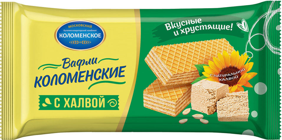 ВАФЛИ КОЛОМЕНСКОЕ 200Г С ХАЛВОЙ