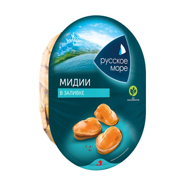 МЯСО МИДИИ РУССКОЕ МОРЕ 180Г ЧИЛИЙСКОЙ В ЗАЛИВКЕ