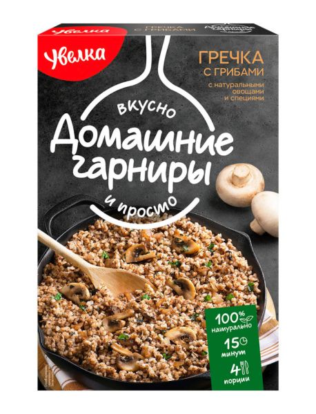 ГАРНИР УВЕЛКА 300Г ГРЕЧКА С ГРИБАМИ ПАКЕТ 2*150Г