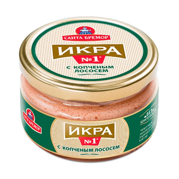 ИКРА МОЙВЫ САНТА БРЕМОР 180Г С КОПЧЕНЫМ ЛОСОСЕМ СТ