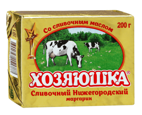 МАРГАРИН ХОЗЯЮШКА 60% 200Г СЛИВОЧНЫЙ НИЖЕГОРОДСКИЙ