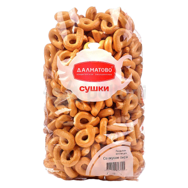СУШКИ ДАЛМАТОВО ПИКАНТНАЯ КОЛЛЕКЦИЯ 500Г СО ВКУСОМ СЫРА