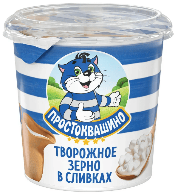 ЗЕРНО ТВОРОЖНОЕ ПРОСТОКВАШИНО 5% 320Г В СЛИВКАХ
