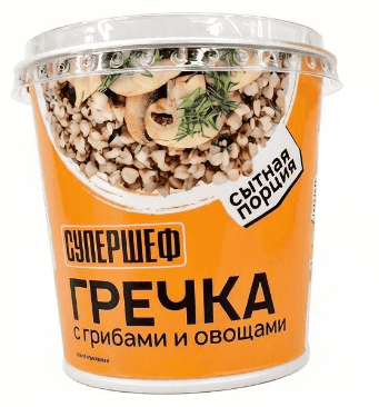 КАША СУПЕРШЕФ ГРЕЧКА 70Г МОМЕНТАЛЬНАЯ С ГРИБАМИ И ОВОЩАМИ СТ