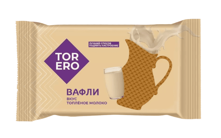 ВАФЛИ ТОРЕРО 135Г ВКУС ТОПЛЕНОЕ МОЛОКО